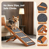 Pawaboo 2026 Upgraded Small Dog Ramp for Couch Foldable, 7 Ajustable Height