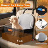 Pawaboo Dog Booster Car Seat for Small & Medium Dogs, Elevated Pet Carseat