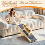 Pawaboo Dog Ramp for Couch Foldable, 5 Ajustable Height from 9.8" to 20.5"