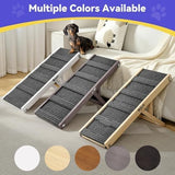 Pawaboo 2026 Upgraded Small Dog Ramp for Couch Foldable, 5 Ajustable Height
