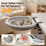 Pawaboo Foldable Cat Desk Bed, Enlarged Hanging Cats Bed with Dual Clamps