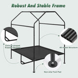 Pawaboo 47" XL Dog House Outdoor Weatherproof, with Breathable Mesh Windows
