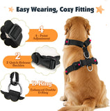 Pawaboo Dog Seat Belt Harness for Car, Seatbelt Harness with 2 in 1 Buckle