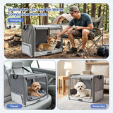 Pawaboo Dog Car Seat, Enclosed Dog Crate for Car Pet Travel Safety