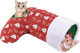 Cat Tunnel Christmas Sock with Bell Balls