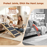 Pawaboo 2026 Upgraded Small Dog Ramp for Couch Foldable, 7 Ajustable Height