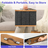 Pawaboo 2026 Upgraded Small Dog Ramp for Couch Foldable, 5 Ajustable Height | Height from 9.8" to 20.5", Portable Stable Pet Steps with Non-Slip Pad, Pet Ramps Use for Sofa Couch Stairs, Wood