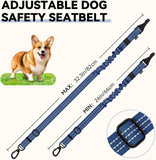 Pawaboo 2Pack Dog Car Seatbelt, 3-in-1 Dog Tether with Buckle & Hook Latch