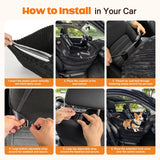 Pawaboo Dog Booster Car Seat for Small/Medium Dogs Up to 35lbs, Black