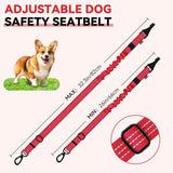 Pawaboo 2Pack Dog Car Seatbelt, 3-in-1 Dog Tether with Buckle & Hook Latch