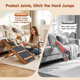 Pawaboo 2026 Upgraded Small Dog Ramp for Couch Foldable, 7 Ajustable Height