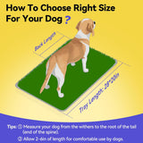 Pawaboo Stainless Steel Dog Grass Pad with Tray, 28'' x 20'' Dog Litter Box with 2pcs Reusable Artificial Grass Mats, Puppy Potty Tray with Washable Pee Pad, Silver + Green