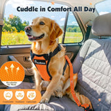 Pawaboo Dog Seat Belt Harness for Car, Seatbelt Harness with 2 in 1 Buckle