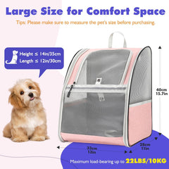 Pet Carrier Backpack with Breathable Mesh