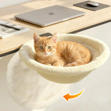 Pawaboo Cat Desk Bed, One-Click Foldable Sunken Cats Hammock up to 40lbs
