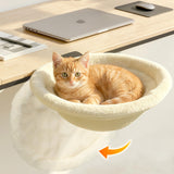 Pawaboo Cat Desk Bed, One-Click Foldable Sunken Cats Hammock up to 40lbs