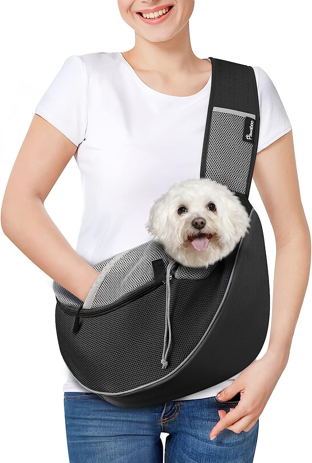 Yudodo Pet Dog Sling Carrier Breathable Mesh Travel Safe Sling Bag Carrier for S