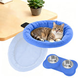 Pawaboo Cat Desk Bed, One-Click Foldable Sunken Cats Hammock up to 40lbs