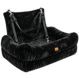 Pawaboo Dog Car Seat Bed, Memory Foam Booster for Medium/Large Dogs, Beige