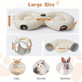 2-in-1 Cat Tunnel Bed for Indoor Cats