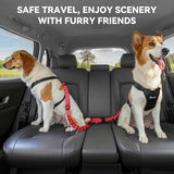 Pawaboo 2Pack Dog Car Seatbelt, 3-in-1 Dog Tether with Buckle & Hook Latch
