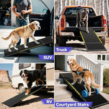 Pawaboo Dog Ramp for Car 74″ L × 20″ W Extra-Long Pet Ramp for Large Dogs