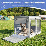 Pawaboo Dog Car Seat, Enclosed Dog Crate for Car Pet Travel Safety