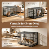 Pawaboo 38 Inch Heavy Duty Dog Crate, with Removable Tray, Escape Proof
