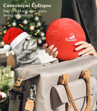 Pawaboo Cat Tunnel Bed Under Christmas Tree 35.4'', Decorative Christmas Style Kitty Tube Tunnel with Toy Ball, Christmas Cat Toy Circle Tunnel (Red Star)