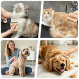 Pawaboo Deshedding Brush for Dogs & Cats, Dog Hair Removal Comb with Ergonomic Gripping, Wooden Grooming Shedding Brush for Long Hair Dogs and Cats, Hangable Pet Cleaning Comb Supplies, 3 Inch, Wood