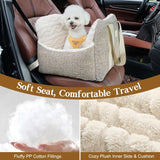 Asiento de coche tipo cama para perros engrosado 