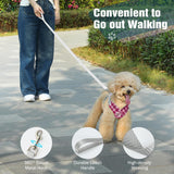 Pawaboo Small Dog Harness and Leash Set, Puppy Harness X-Frame No Pull No Choke, Dog Vest Harness Adjustable for Small Medium Sized Dogs,Soft Breathable Pet Harness for Walking Outing, S, Pink Plaid