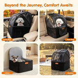 Pawaboo Dog Booster Car Seat for Small & Medium Dogs, Elevated Pet Carseat