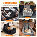 Pawaboo Dog Booster Car Seat for Small/Medium Dogs Up to 35lbs, Black