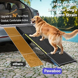 Pawaboo Dog Ramp for Car 74″ L × 20″ W Extra-Long Pet Ramp for Large Dogs