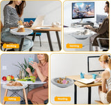 Pawaboo Cat Desk Bed, Sunken Cats Hammock with Steel Clamp Hold up to 40lbs, One-click Foldable Cat Side Table Beds with Soft Plush, Reversible & Washable Hanging Cats Bed for Game Office Home Desktop