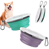 Collapsible 2PC Dog Bowls with Lid