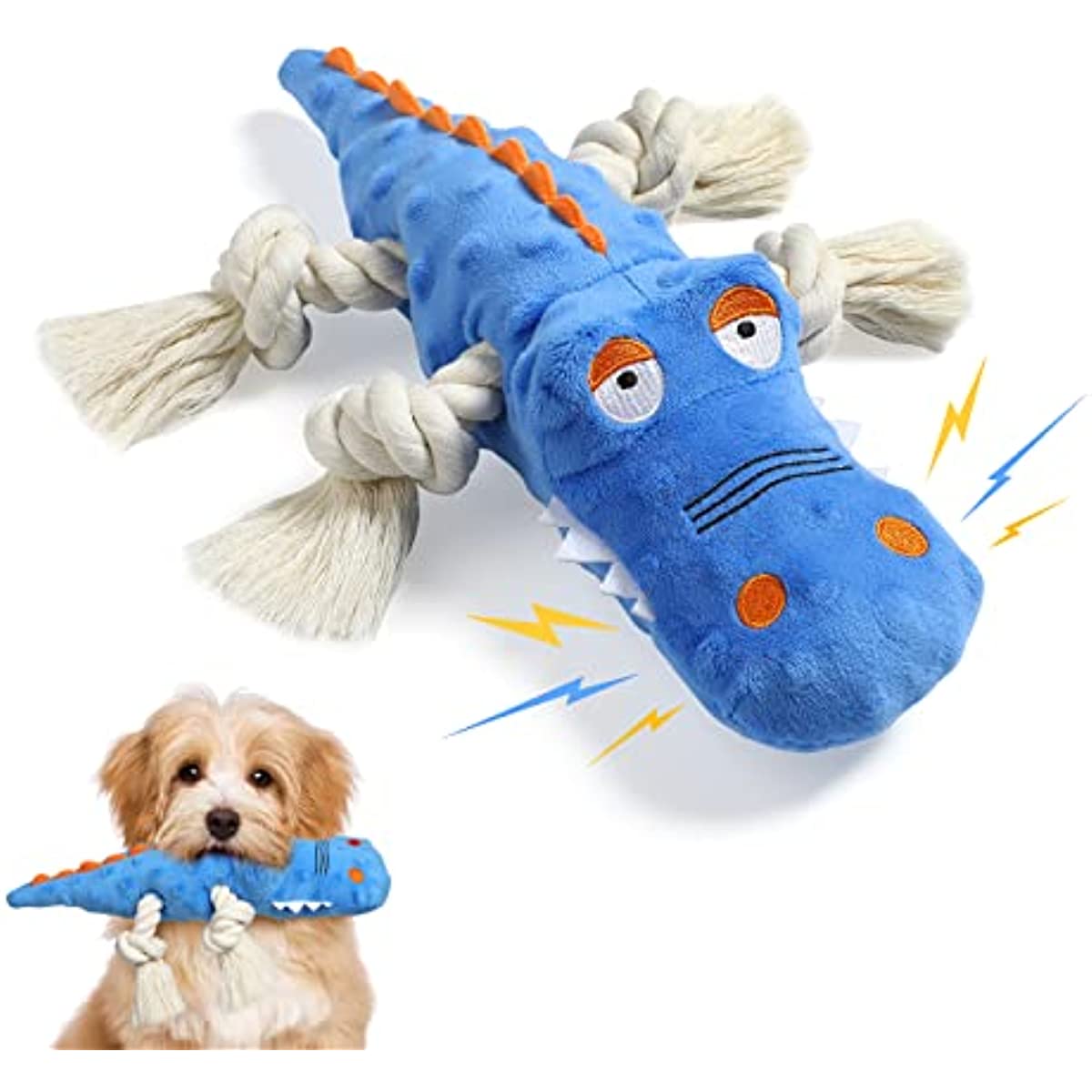 Crocodile Shaped Plush Dog Toy