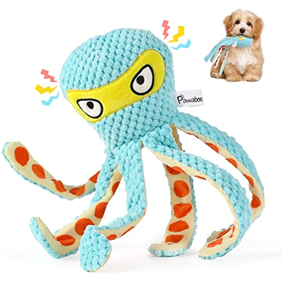 Octopus Shaped Plush Dog Toy