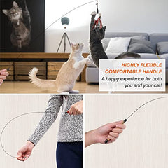 Extra Long 34.5" Feather Teaser Cat Toy