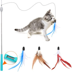 Electric Cat Feather Teaser Wand Toy