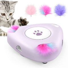 3 Replacement Rotating Feathers Interactive Cat Toy