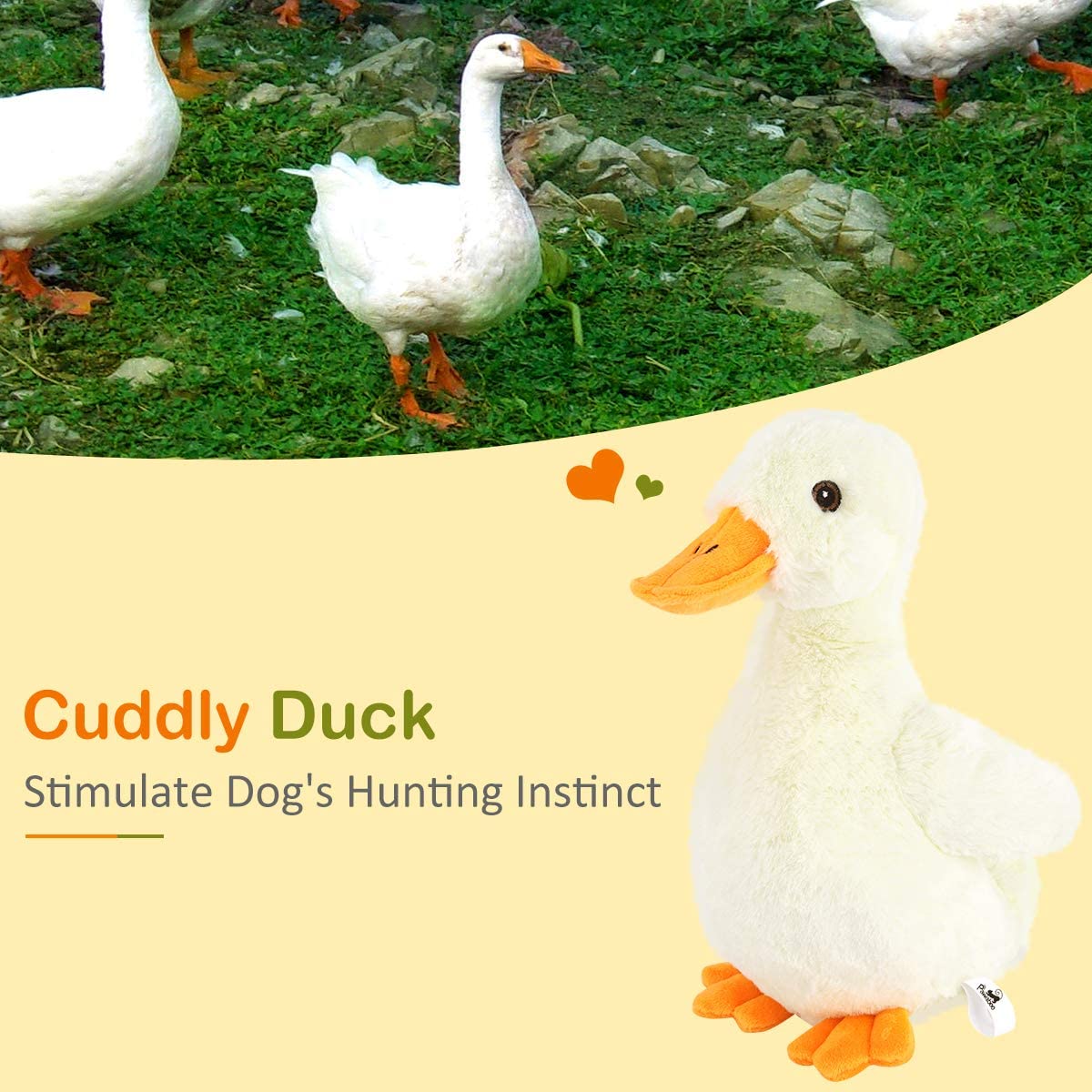 Squeak Plush Duck Dog Toy