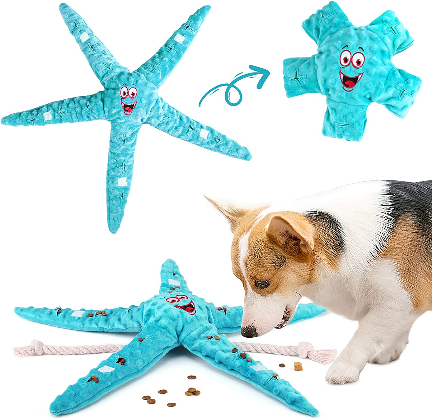 Starfish Shape Dog Snuffle Stuffed Toys